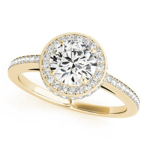 Pavé Halo Bezel - Set Lab Diamond Ring - Free Chérie Diamonds