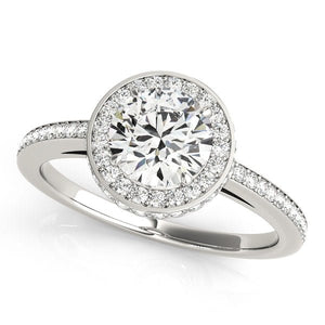 Pavé Halo Bezel - Set Lab Diamond Ring - Free Chérie Diamonds