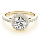 Pavé Halo Bezel - Set Lab Diamond Ring - Free Chérie Diamonds