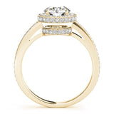 Pavé Halo Bezel - Set Lab Diamond Ring - Free Chérie Diamonds