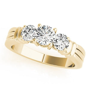 Elegant Three - Stone Engagement Ring - Free Chérie Diamonds