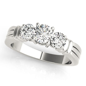 Elegant Three - Stone Engagement Ring - Free Chérie Diamonds