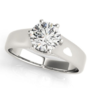 Wide Taper Cathedral Solitaire Ring - Free Chérie Diamonds