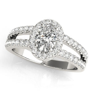 Vogue Halo Rows Engagement Ring - Free Chérie Diamonds