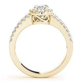Vogue Halo Rows Engagement Ring - Free Chérie Diamonds