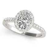 Oval - Cut Halo Engagement Ring - Free Chérie Diamonds