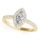 Marquise Diamond Halo Engagement Ring - Free Chérie Diamonds
