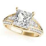 Duskline Halo Engagement Ring - Free Chérie Diamonds
