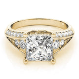 Duskline Halo Engagement Ring - Free Chérie Diamonds