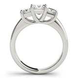 Princess - Cut Trellis Three - Stone Ring - Free Chérie Diamonds