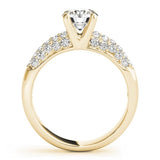 Bold Lab - Grown Diamond Ring with Round Center and Wide Pave Band - Free Chérie Diamonds