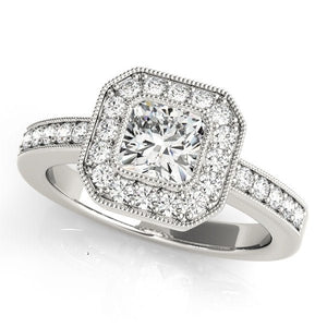 The Colette Halo Engagement Ring - Free Chérie Diamonds