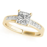 Sophisticated Lab - Grown Diamond Engagement Ring with Princess Cut - Free Chérie Diamonds
