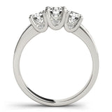Pave Three - Stone Engagement Ring - Free Chérie Diamonds