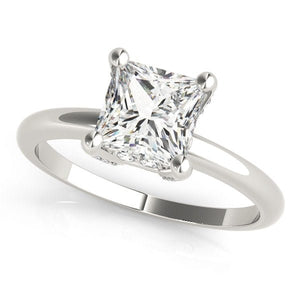 Cathedral Princess Diamond Ring with Accent Gallery - Free Chérie Diamonds