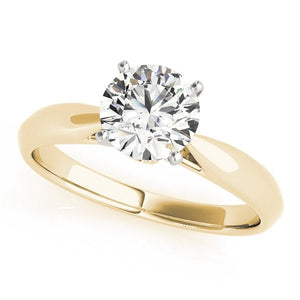 Halo Crest Solitaire Ring - Free Chérie Diamonds