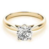 Halo Crest Solitaire Ring - Free Chérie Diamonds