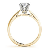 Halo Crest Solitaire Ring - Free Chérie Diamonds
