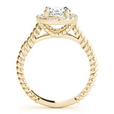 Oval Halo Twist Engagement Ring - Free Chérie Diamonds