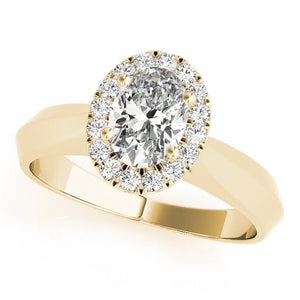 Cathedral Oval Halo Engagement Ring - Free Chérie Diamonds