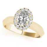 Cathedral Oval Halo Engagement Ring - Free Chérie Diamonds