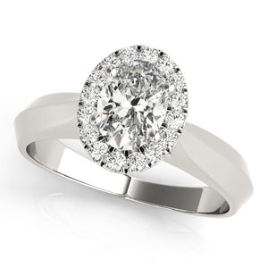 Cathedral Oval Halo Engagement Ring - Free Chérie Diamonds
