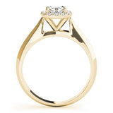 Cathedral Oval Halo Engagement Ring - Free Chérie Diamonds
