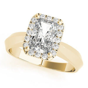 Moonlit Path Halo Engagement Ring - Free Chérie Diamonds