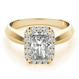 Moonlit Path Halo Engagement Ring - Free Chérie Diamonds