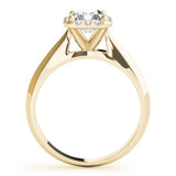 Moonlit Path Halo Engagement Ring - Free Chérie Diamonds