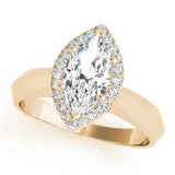 Marquise Halo Diamond Ring - Free Chérie Diamonds