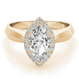 Marquise Halo Diamond Ring - Free Chérie Diamonds