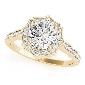 Halo Round - Cut Engagement Ring - Free Chérie Diamonds