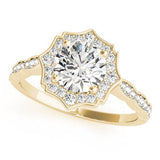Halo Round - Cut Engagement Ring - Free Chérie Diamonds