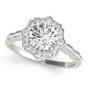 Halo Round - Cut Engagement Ring - Free Chérie Diamonds