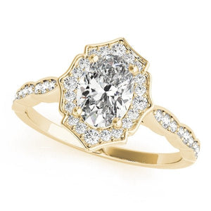 Oval - Cut Halo Engagement Ring - Free Chérie Diamonds