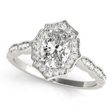 Oval - Cut Halo Engagement Ring - Free Chérie Diamonds