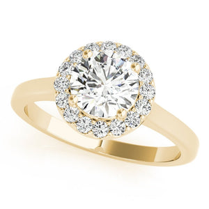 Round - Cut Solitaire Halo Engagement Ring - Free Chérie Diamonds