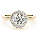 Floral Halo Round Diamond Ring - Free Chérie Diamonds
