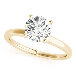 Round Solitaire Diamond Engagement Ring with Hidden Halo - Free Chérie Diamonds