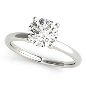 Round Solitaire Diamond Engagement Ring with Hidden Halo - Free Chérie Diamonds