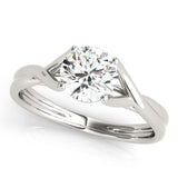 Twist Of Radiance Solitaire Ring - Free Chérie Diamonds