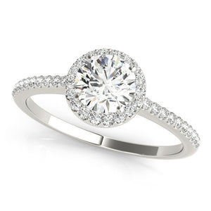 Round Diamond Halo Engagement Ring - Free Chérie Diamonds