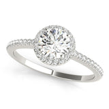 Round Diamond Halo Engagement Ring - Free Chérie Diamonds
