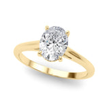 Cathedral Oval Solitaire Ring - Free Chérie Diamonds