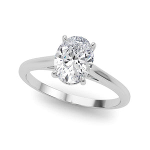 Cathedral Oval Solitaire Ring - Free Chérie Diamonds