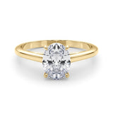 Cathedral Oval Solitaire Ring - Free Chérie Diamonds