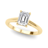 Cathedral Emerald Solitaire Ring - Free Chérie Diamonds