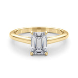 Cathedral Emerald Solitaire Ring - Free Chérie Diamonds