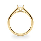 Cathedral Emerald Solitaire Ring - Free Chérie Diamonds